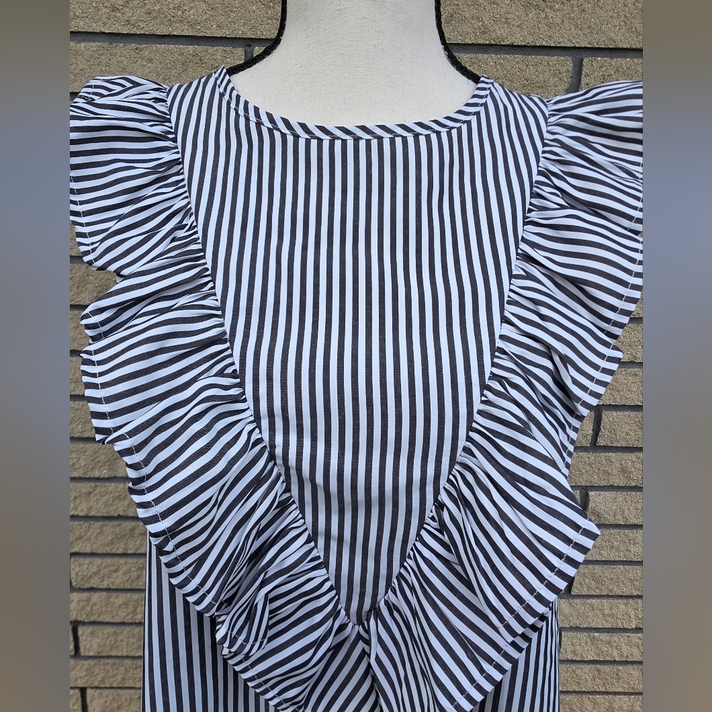 Striped Ruffle Dress - Picture 9 of 16